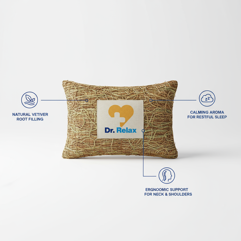 Dr. Relax Vetiver(Khus) Natural Pillow