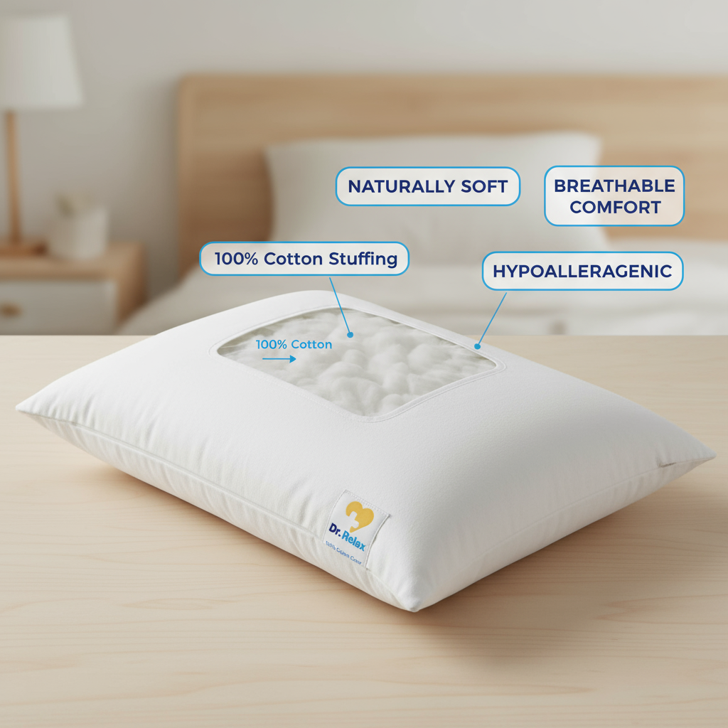 Dr. Relax 100% Cotton Natural Pillow